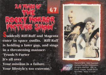 1995 Comic Images 20 Years of the Rocky Horror Picture Show #67 Suddenly Riff-Raff and Magenta enter in space Back