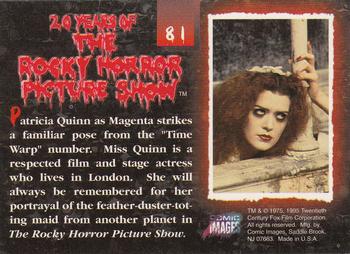1995 Comic Images 20 Years of the Rocky Horror Picture Show #81 Patricia Quinn as Magenta strikes a familiar p Back