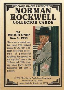 1993 Comic Images Norman Rockwell Saturday Evening Post #24 Which One? Back