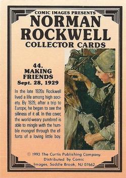1993 Comic Images Norman Rockwell Saturday Evening Post #44 Making Friends Back