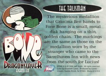 1996 Comic Images Bone 3 Dragonslayer #86 The Talisman Back