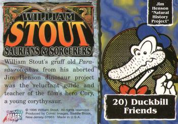 1996 Comic Images William Stout 3: Saurians and Sorcerers #20 Duckbill Friends Back