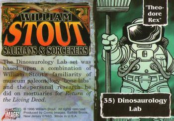 1996 Comic Images William Stout 3: Saurians and Sorcerers #35 Dinosaurology Lab Back