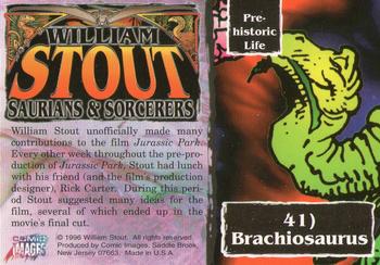 1996 Comic Images William Stout 3: Saurians and Sorcerers #41 Brachiosaurus Back