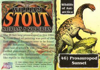 1996 Comic Images William Stout 3: Saurians and Sorcerers #46 Prosauropod Sunset Back