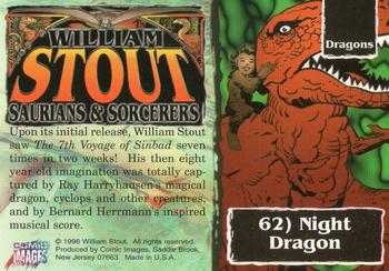 1996 Comic Images William Stout 3: Saurians and Sorcerers #62 Night Dragon Back