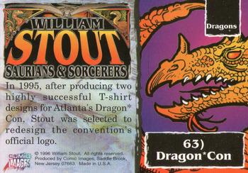 1996 Comic Images William Stout 3: Saurians and Sorcerers #63 Dragon*Con Back
