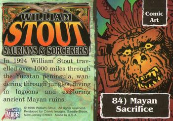 1996 Comic Images William Stout 3: Saurians and Sorcerers #84 Mayan Sacrifice Back