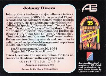 1993 Collect-A-Card American Bandstand #55 Johnny Rivers Back