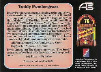 1993 Collect-A-Card American Bandstand #76 Teddy Pendergrass Back