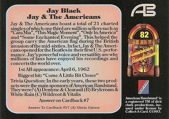 1993 Collect-A-Card American Bandstand #82 Jay Black Back