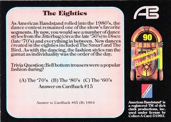 1993 Collect-A-Card American Bandstand #90 The Eighties Back