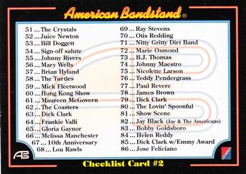 1993 Collect-A-Card American Bandstand #91 Checklist Card #2 Front