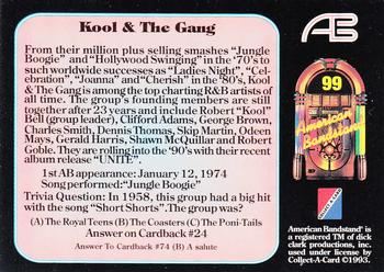 1993 Collect-A-Card American Bandstand #99 Kool & the Gang Back