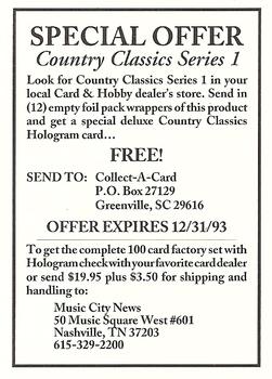1993 Collect-A-Card American Bandstand #NNO Special Offer Back