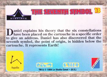1994 Collect-A-Card Stargate #13 The Seventh Symbol Back
