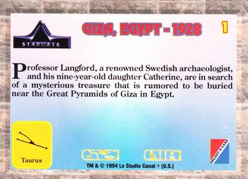 1994 Collect-A-Card Stargate #1 Giza, Egypt - 1928 Back