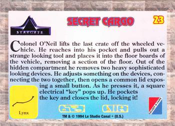 1994 Collect-A-Card Stargate #23 Secret Cargo Back