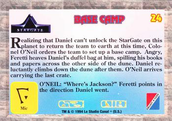 1994 Collect-A-Card Stargate #24 Base Camp Back