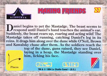 1994 Collect-A-Card Stargate #27 Making Friends Back