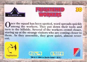 1994 Collect-A-Card Stargate #30 Frightened Workers Back