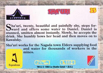 1994 Collect-A-Card Stargate #35 Sha'uri Back
