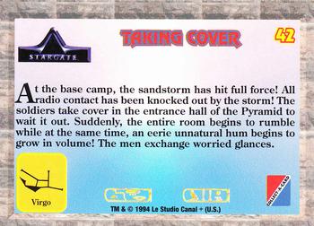 1994 Collect-A-Card Stargate #42 Taking Cover Back