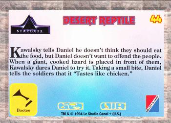 1994 Collect-A-Card Stargate #44 Desert Reptile Back