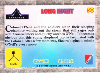 1994 Collect-A-Card Stargate #50 Long Night Back