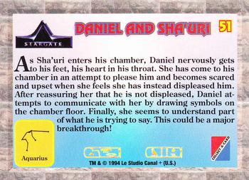 1994 Collect-A-Card Stargate #51 Daniel and Sha'uri Back