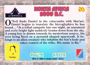 1994 Collect-A-Card Stargate #54 North Africa 8000 B.C. Back