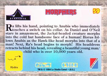 1994 Collect-A-Card Stargate #59 Morphers Back