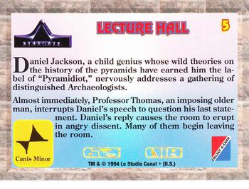 1994 Collect-A-Card Stargate #5 Lecture Hall Back