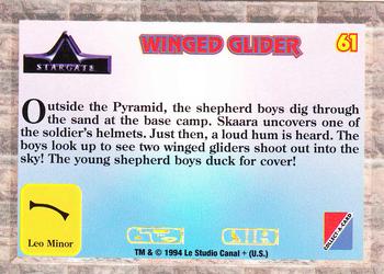 1994 Collect-A-Card Stargate #61 Winged Glider Back