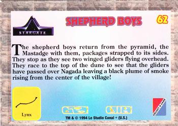 1994 Collect-A-Card Stargate #62 Shepherd Boys Back
