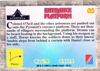 1994 Collect-A-Card Stargate #66 Entrance Platform Back