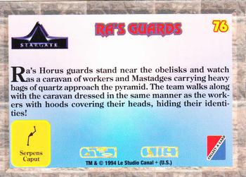 1994 Collect-A-Card Stargate #76 Ra's Guards Back