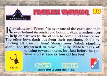 1994 Collect-A-Card Stargate #80 Fearless Warrior Back