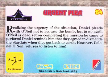 1994 Collect-A-Card Stargate #84 Urgent Plea Back
