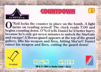 1994 Collect-A-Card Stargate #85 Countdown Back