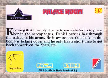 1994 Collect-A-Card Stargate #89 Palace Room Back