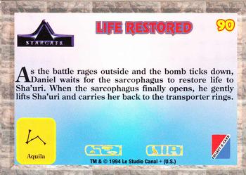 1994 Collect-A-Card Stargate #90 Life Restored Back