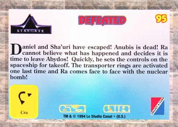 1994 Collect-A-Card Stargate #95 Defeated Back