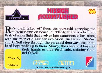 1994 Collect-A-Card Stargate #96 Mission Accomplished Back