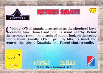 1994 Collect-A-Card Stargate #97 Return Salute Back
