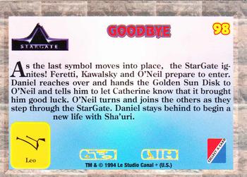 1994 Collect-A-Card Stargate #98 Goodbye Back