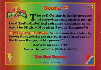 1995 Collect-A-Card Power Rangers The New Season Wal-Mart #15 Goldar Back