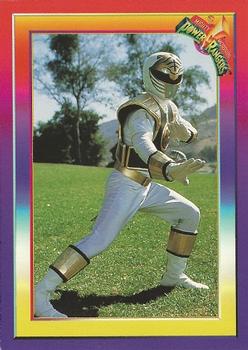 1995 Collect-A-Card Power Rangers Kmart #1 The White Ranger Front