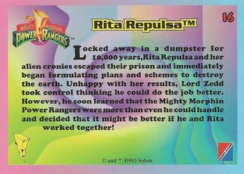 1995 Collect-A-Card Power Rangers Kmart #16 Rita Repulsa Back
