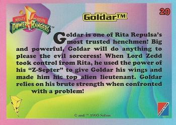 1995 Collect-A-Card Power Rangers Kmart #20 Goldar Back